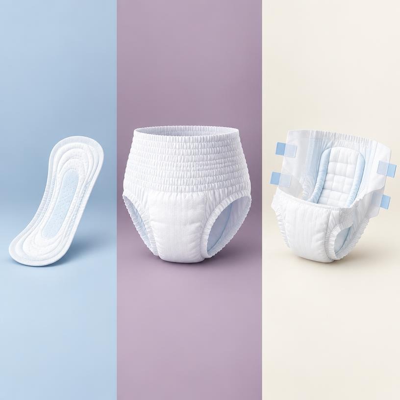 gamme produits de protection incontinences - marques Tena, Hartmann